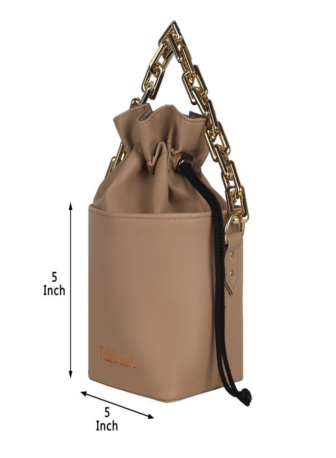 FADAK Women's Fashionable Potli Bag - Brown - Image 2